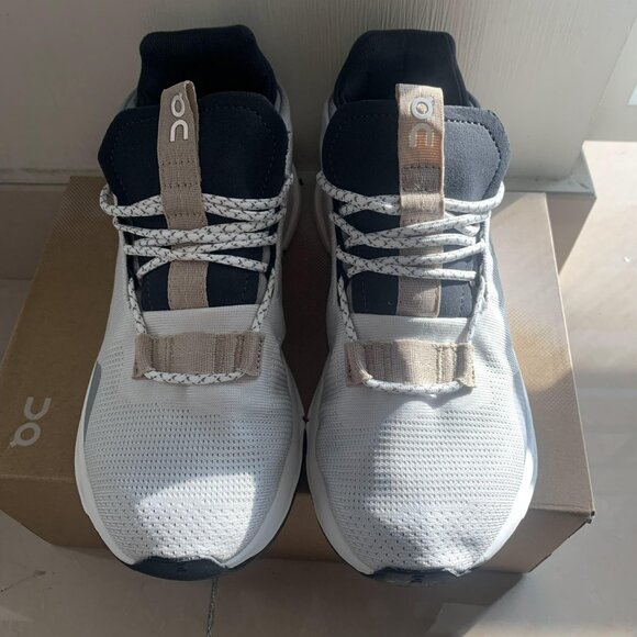 ON Running Cloud Cloudnova Women's White Sand Running Sneaker - Picture 2 of 5